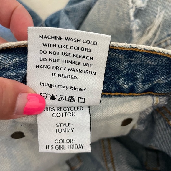 Boyish Blue Distressed Jean Shorts - Picture 9 of 11